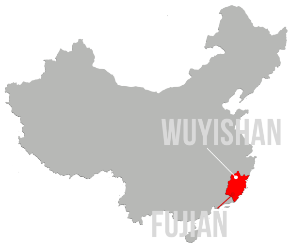 Map showing Wuyishan within Fujian Province, China